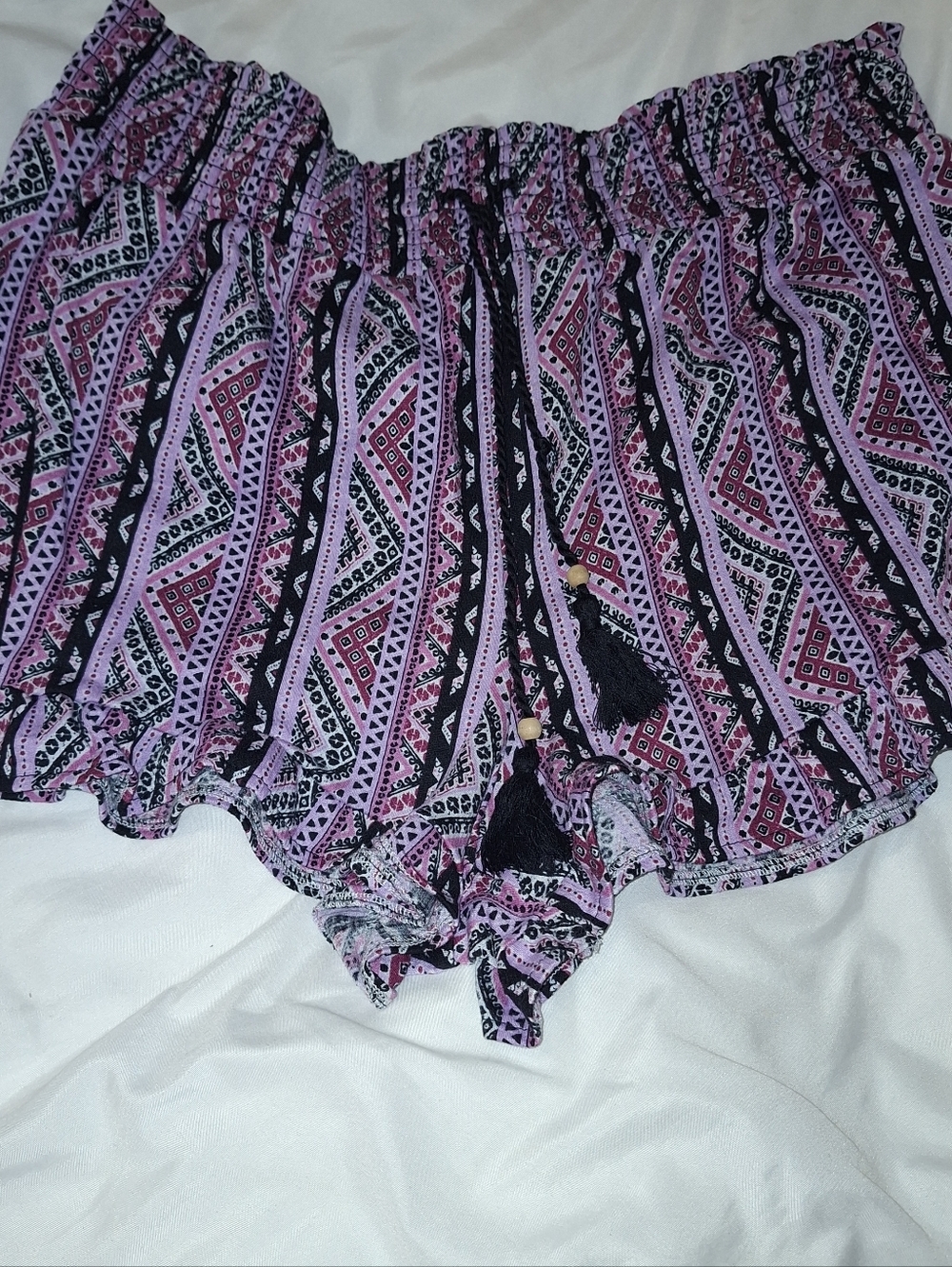 No Boundaries High Waist Shorts Purple Black XXL